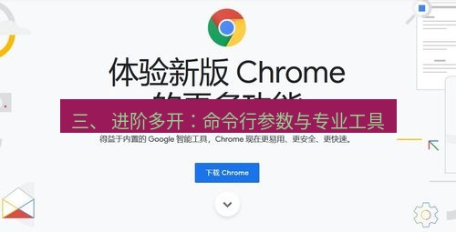 谷歌浏览器下载 三、 进阶多开：命令行参数与专业工具