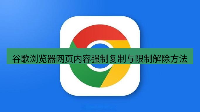 谷歌浏览器下载 谷歌浏览器网页内容强制复制与限制解除方法