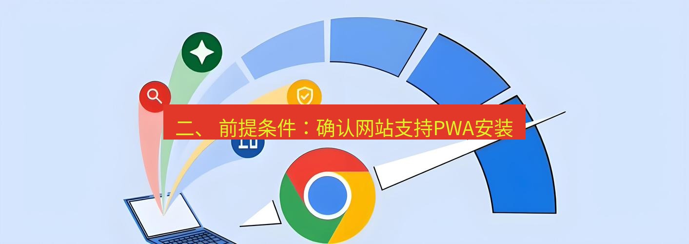 谷歌浏览器下载 二、 前提条件：确认网站支持PWA安装